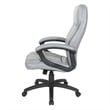 Executive High Back Charcoal Gray Bonded Leather Chair