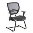AirGrid Seat and Back Deluxe Visitors Guest Chair in Black Fabric