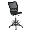Deluxe Black Air Grid Series Air Grid Back & Mesh Fabric Seat Drafting Chair