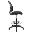 Deluxe Black Air Grid Series Air Grid Back & Mesh Fabric Seat Drafting Chair