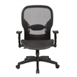 Air Grid Black Fabric Back and Seat Managers Chair with Adjustable Flip Arms