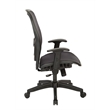 Air Grid Black Fabric Back and Seat Managers Chair with Adjustable Flip Arms