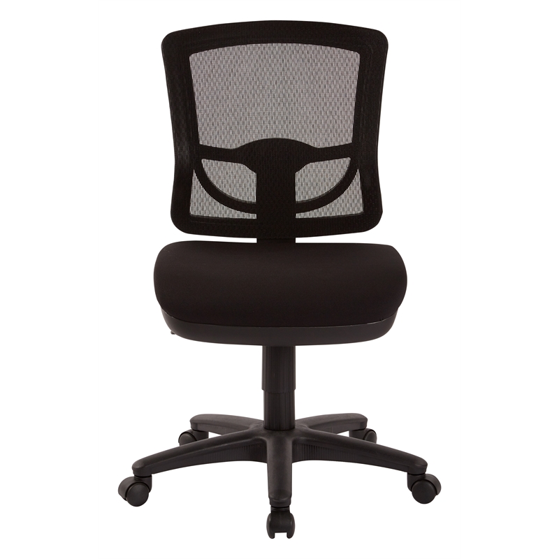 ProGrid Mesh Back Armless Task Chair with Padded Black FreeFlex Fabric Seat