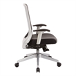 High Back Black Vertical Mesh Chair with Black Bonded Leather Seat