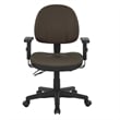 Sculptured Ergonomic Manager's Chair in Dillon Brown Fabric
