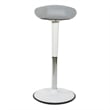 Active Perch Seat with White Frame and Gray Fabric 24