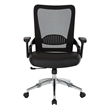 Black Bonded Leather Seat Chair with Screen Back Lock and Tilt Arms