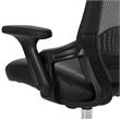 Black Bonded Leather Seat Chair with Screen Back Lock and Tilt Arms