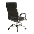 Executive Chair with Thick Padded Black Faux Leather Seat