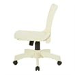 Deluxe Armless Wood Bankers Chair with Wood Seat in Antique White Finish