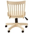 Deluxe Armless Wood Bankers Office Chair with Wood Seat in White