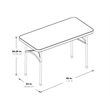 4' Light Gray Resin Multi Purpose Table Ideal for Indoor or Outdoor Use