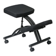 Ergonomically Designed Knee Chair with Memory Foam in Black and Metal Frame