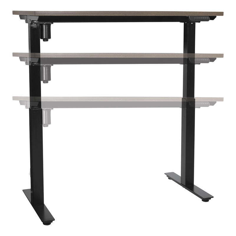 Prado Table with Urban Walnut Engineered Wood Top and Black Base