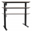Prado Table with Urban Walnut Engineered Wood Top and Black Base