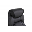 Executive Black Bonded Leather Chair with Silver Coated Nylon Base