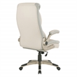Executive Taupe Gray Bonded Leather Chair with Cocoa Coated Nylon Base
