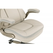 Executive Taupe Gray Bonded Leather Chair with Cocoa Coated Nylon Base