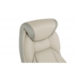 Executive Taupe Gray Bonded Leather Chair with Cocoa Coated Nylon Base