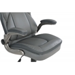 Executive Charcoal Bonded Leather Chair with Titanium Coated Nylon Base