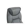 Executive Charcoal Bonded Leather Chair with Titanium Coated Nylon Base