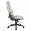 Executive High Back Taupe Gray Bonded Leather Office Chair