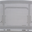 Breathable White Vertical Mesh Chair with Gray Mesh Fabric Seat