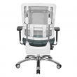 Breathable White Vertical Mesh Chair with Gray Mesh Fabric Seat
