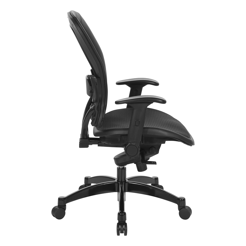 Manager's Black Breathable Mesh Fabric Chair with Flip Arms