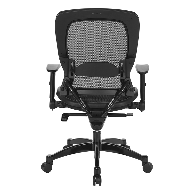 Manager's Black Breathable Mesh Fabric Chair with Flip Arms