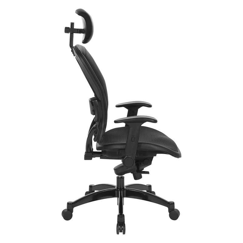 Executive Black Breathable Mesh Fabric Chair with Flip Arms