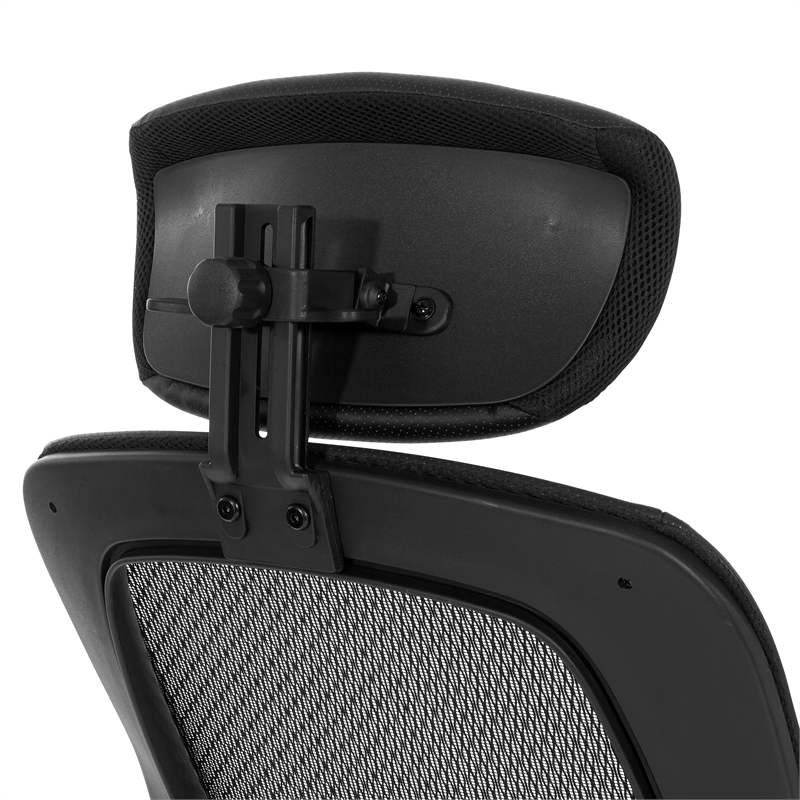 Executive Black Breathable Mesh Fabric Chair with Flip Arms
