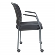 Back Visitor's Chair in Black Coal Free Flex Fabric