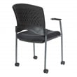 Back Visitor's Chair in Black Coal Free Flex Fabric