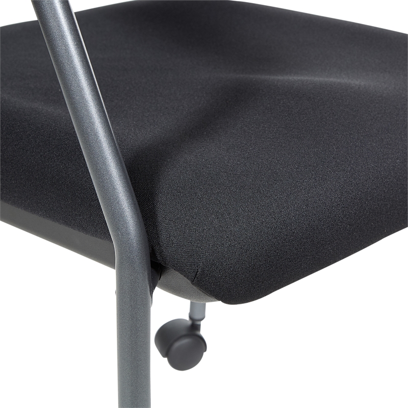 Back Visitor's Chair in Black Coal Free Flex Fabric