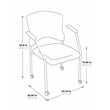 Back Visitor's Chair in Black Coal Free Flex Fabric
