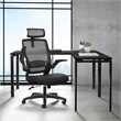 Managers Chair with Mesh Back in Black Fabric Seat