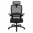 Managers Chair with Mesh Back in Black Fabric Seat