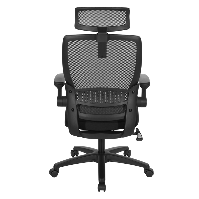 Managers Chair with Mesh Back in Black Fabric Seat