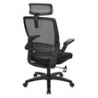 Managers Chair with Mesh Back in Black Fabric Seat