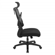 Managers Chair with Mesh Back in Black Fabric Seat