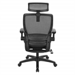 Managers Chair with Mesh Back and Seat in Black Fabric