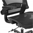 Managers Chair with Mesh Back and Seat in Black Fabric