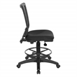 Soft Frame Drafting Chair  with Black Coal Freeflex Thick Padded Seat Fabric