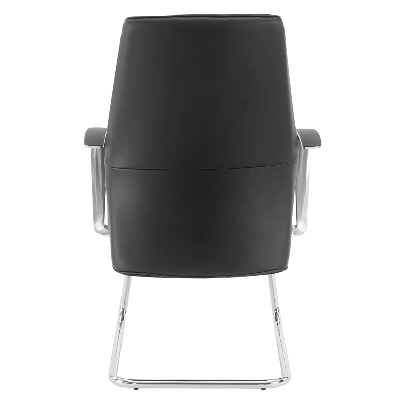 Silver Ion Technology Fabric Visitor Chair in Dillon Black