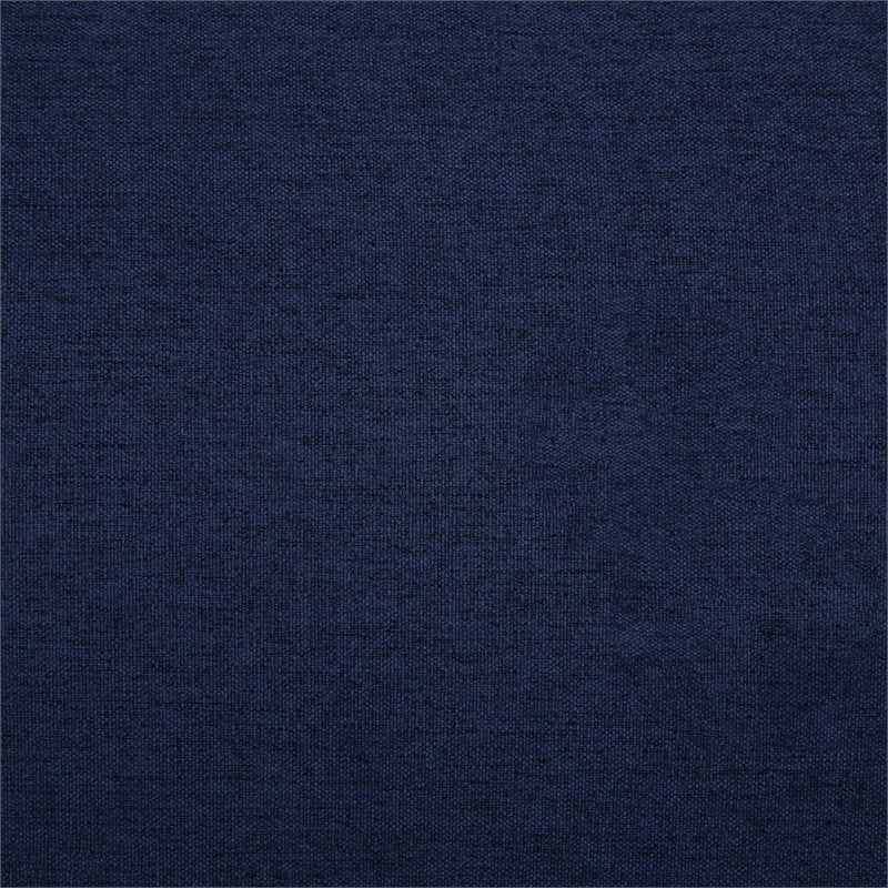 Delta Sofa in Navy Fabric with Black Metal Legs