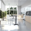 Tall Stacking and Ganging Chair with White Plastic Seat