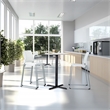 Tall Stacking and Ganging Chair with White Plastic Seat