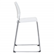 Tall Stacking and Ganging Chair with White Plastic Seat
