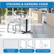 Stacking and Ganging Chairs with White Plastic Seat